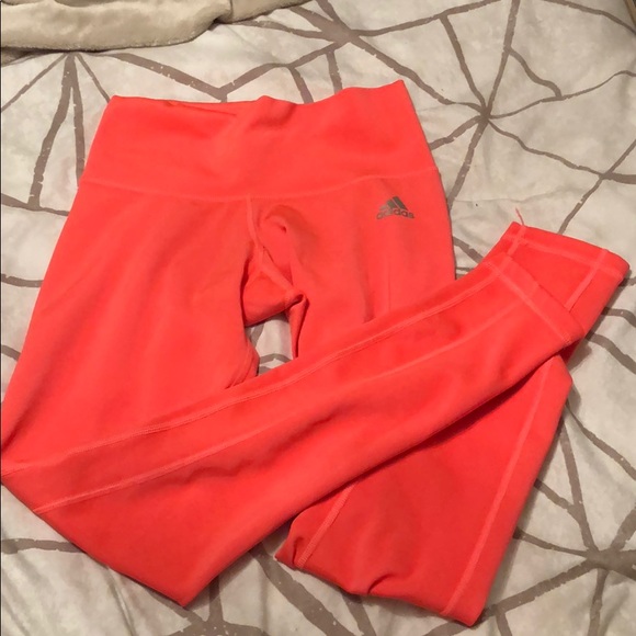 Neon Pink Adidas Leggings - Picture 3 of 3